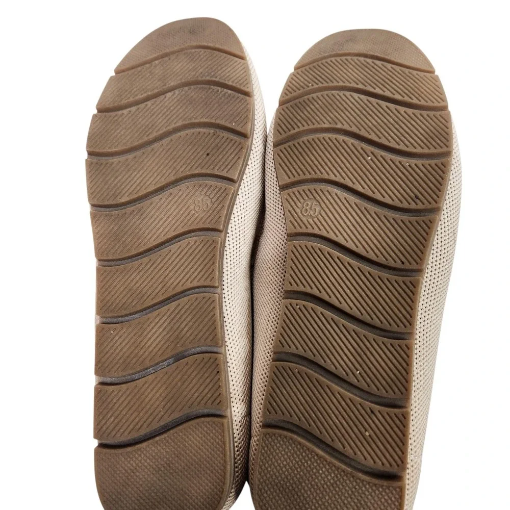 VESPIERO Shoes Womens 8.5 Beige Mesh Loafer Flats Slip On Lightweight Comfort